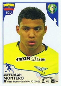 Sticker Jefferson Montero - CONMEBOL Copa América Brasil 2019 - Panini