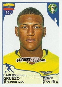 Figurina Carlos Gruezo - CONMEBOL Copa América Brasil 2019 - Panini