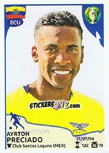 Sticker Ayrton Preciado - CONMEBOL Copa América Brasil 2019 n. 277 - Panini