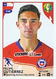 Sticker Felipe Gutiérrez - CONMEBOL Copa América Brasil 2019 - Panini