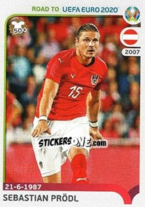 Sticker Sebastian Prödl - Road to UEFA Euro 2020 n. 6 - Panini