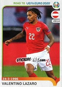 Sticker Valentino Lazaro - Road to UEFA Euro 2020 n. 12 - Panini