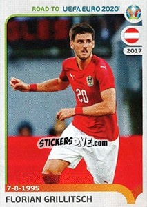 Sticker Florian Grillitsch - Road to UEFA Euro 2020 n. 13 - Panini