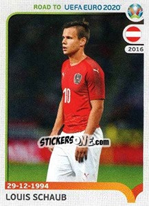 Sticker Louis Schaub - Road to UEFA Euro 2020 n. 14 - Panini