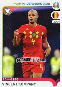 Cromo Vincent Kompany - Road to UEFA Euro 2020 - Panini