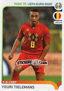 Sticker Youri Tielemans - Road to UEFA Euro 2020 n. 25 - Panini