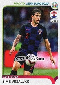 Sticker Šime Vrsaljko - Road to UEFA Euro 2020 n. 38 - Panini