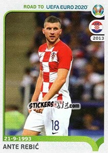 Sticker Ante Rebic - Road to UEFA Euro 2020 n. 48 - Panini