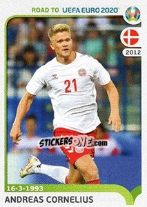 Sticker Andreas Cornelius - Road to UEFA Euro 2020 n. 80 - Panini