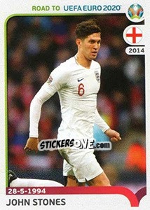 Sticker John Stones - Road to UEFA Euro 2020 - Panini