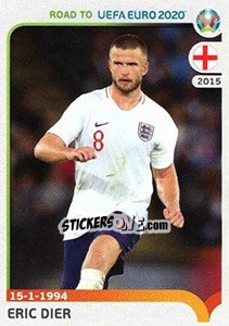 Sticker Eric Dier - Road to UEFA Euro 2020 n. 89 - Panini