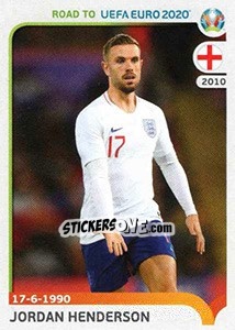 Sticker Jordan Henderson - Road to UEFA Euro 2020 n. 90 - Panini