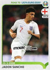 Cromo Jadon Sancho - Road to UEFA Euro 2020 - Panini