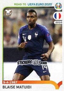 Sticker Blaise Matuidi - Road to UEFA Euro 2020 n. 105 - Panini