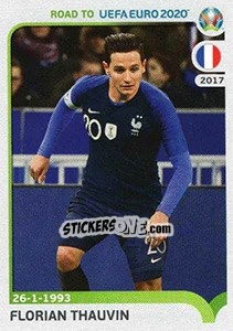 Sticker Florian Thauvin - Road to UEFA Euro 2020 n. 109 - Panini