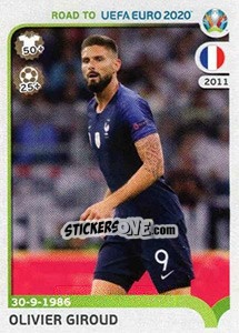 Figurina Olivier Giroud - Road to UEFA Euro 2020 - Panini