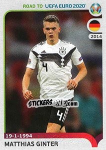 Sticker Matthias Ginter - Road to UEFA Euro 2020 n. 116 - Panini
