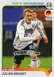Sticker Julian Brandt - Road to UEFA Euro 2020 n. 122 - Panini