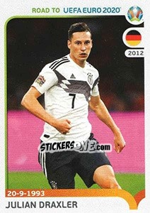 Sticker Julian Draxler - Road to UEFA Euro 2020 n. 126 - Panini
