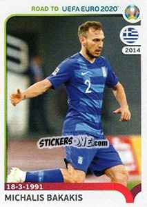 Sticker Michalīs Bakakīs - Road to UEFA Euro 2020 n. 133 - Panini