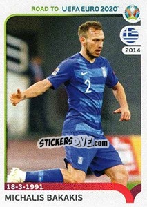 Cromo Michalīs Bakakīs - Road to UEFA Euro 2020 - Panini