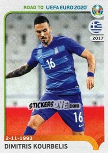 Cromo Dīmītris Kourbelīs - Road to UEFA Euro 2020 - Panini