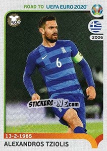 Cromo Alexandros Tziolīs - Road to UEFA Euro 2020 - Panini