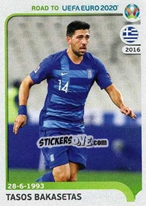 Sticker Tasos Bakasetas - Road to UEFA Euro 2020 - Panini