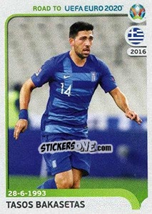 Figurina Tasos Bakasetas - Road to UEFA Euro 2020 - Panini