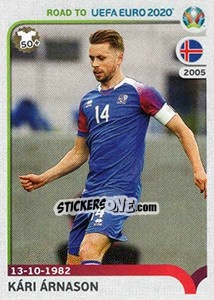 Figurina Kári Árnason - Road to UEFA Euro 2020 - Panini