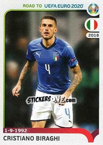 Sticker Cristiano Biraghi - Road to UEFA Euro 2020 n. 168 - Panini