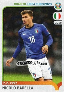Sticker Nicolò Barella - Road to UEFA Euro 2020 n. 172 - Panini