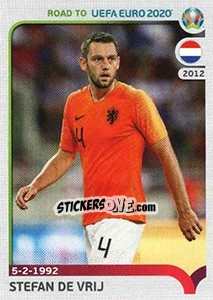 Sticker Stefan de Vrij - Road to UEFA Euro 2020 n. 182 - Panini