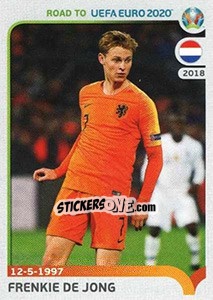 Sticker Frenkie de Jong - Road to UEFA Euro 2020 n. 186 - Panini