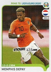 Sticker Memphis Depay - Road to UEFA Euro 2020 n. 191 - Panini