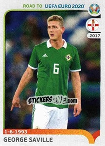 Sticker George Saville - Road to UEFA Euro 2020 n. 203 - Panini