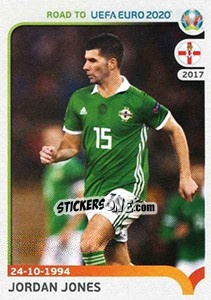 Sticker Jordan Jones - Road to UEFA Euro 2020 n. 205 - Panini