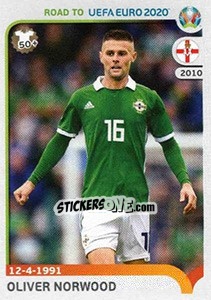 Sticker Oliver Norwood - Road to UEFA Euro 2020 n. 206 - Panini