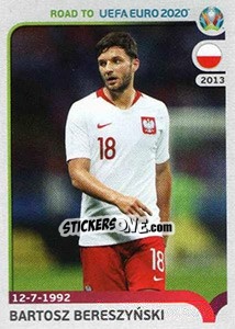Sticker Bartosz Bereszyński - Road to UEFA Euro 2020 n. 215 - Panini