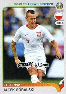 Sticker Jacek Góralski - Road to UEFA Euro 2020 n. 218 - Panini