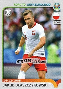 Sticker Jakub Blaszczykowski - Road to UEFA Euro 2020 - Panini