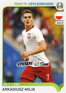 Sticker Arkadiusz Milik - Road to UEFA Euro 2020 n. 224 - Panini