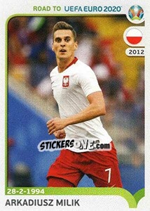 Figurina Arkadiusz Milik - Road to UEFA Euro 2020 - Panini