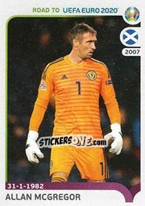 Sticker Allan McGregor - Road to UEFA Euro 2020 n. 291 - Panini