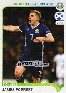 Sticker James Forrest - Road to UEFA Euro 2020 n. 302 - Panini