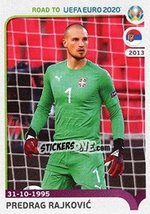 Figurina Predrag Rajkovic - Road to UEFA Euro 2020 - Panini