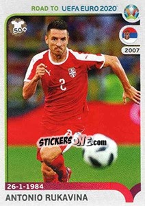 Sticker Antonio Rukavina - Road to UEFA Euro 2020 n. 308 - Panini