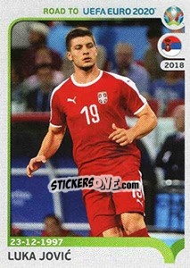Sticker Luka Jovic - Road to UEFA Euro 2020 - Panini