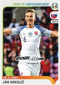 Sticker Ján Greguš - Road to UEFA Euro 2020 - Panini