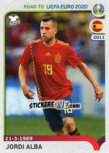 Sticker Jordi Alba - Road to UEFA Euro 2020 n. 356 - Panini